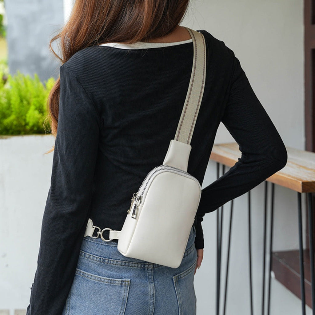 Unisex Small Chest Bag – Stylish Soft PU Crossbody Chest Purse & Fanny Pack for Everyday Use