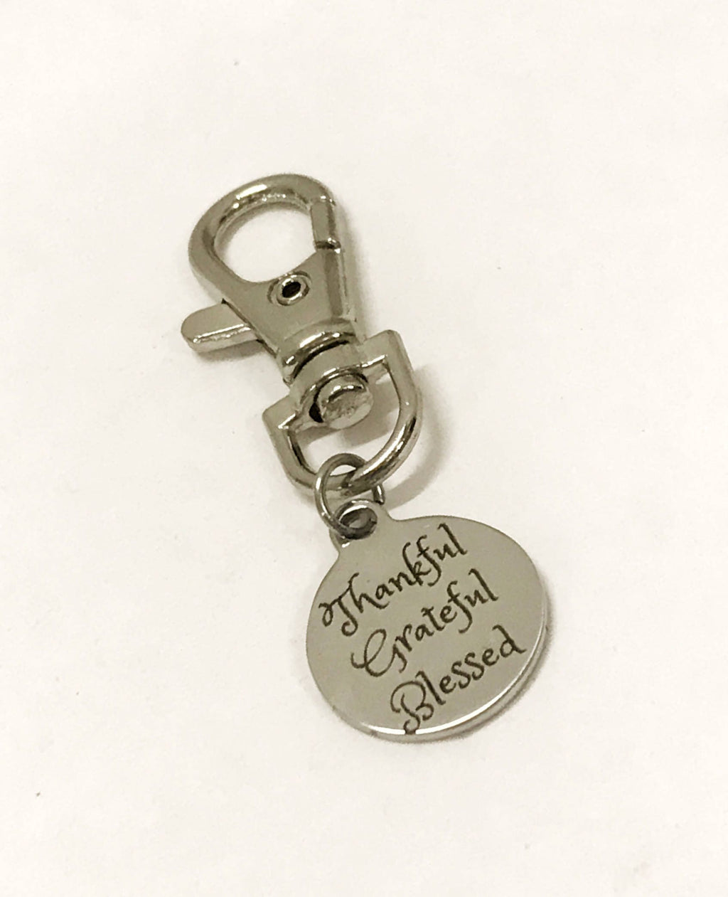 Thankful Grateful Blessed Zipper Pull, Thanksgiving Gifts, Grateful Gift, Luggage Tag Zipper Pull, Travel Bag Zipper Pull, Purse Zipper Pull
