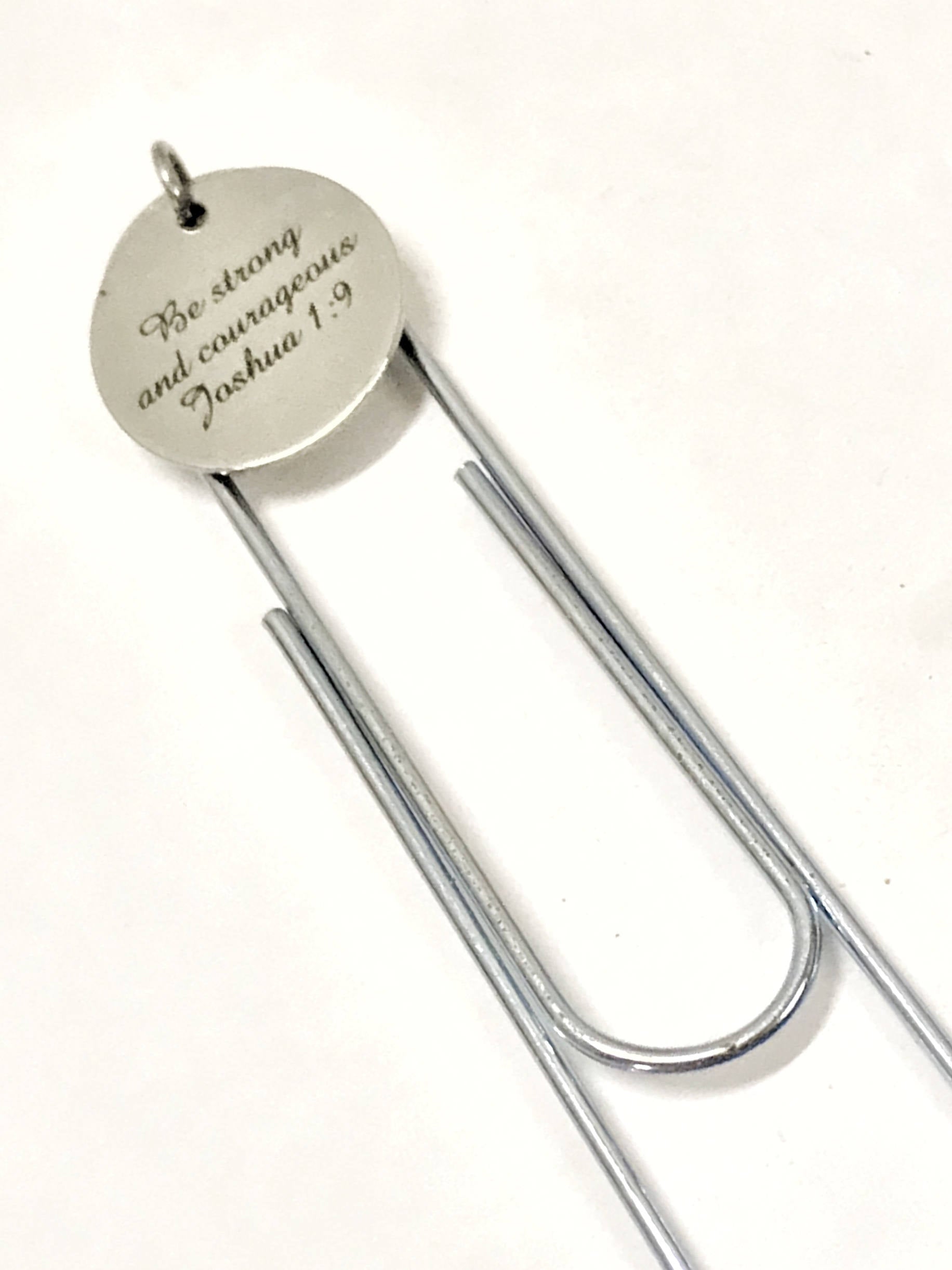 Bible Verse Bookmark, Be Strong And Courageous Bookmark, Planner Paper Clip Bookmark, Bible Bookmark, Scripture Verse Bookmark, Bible Verse