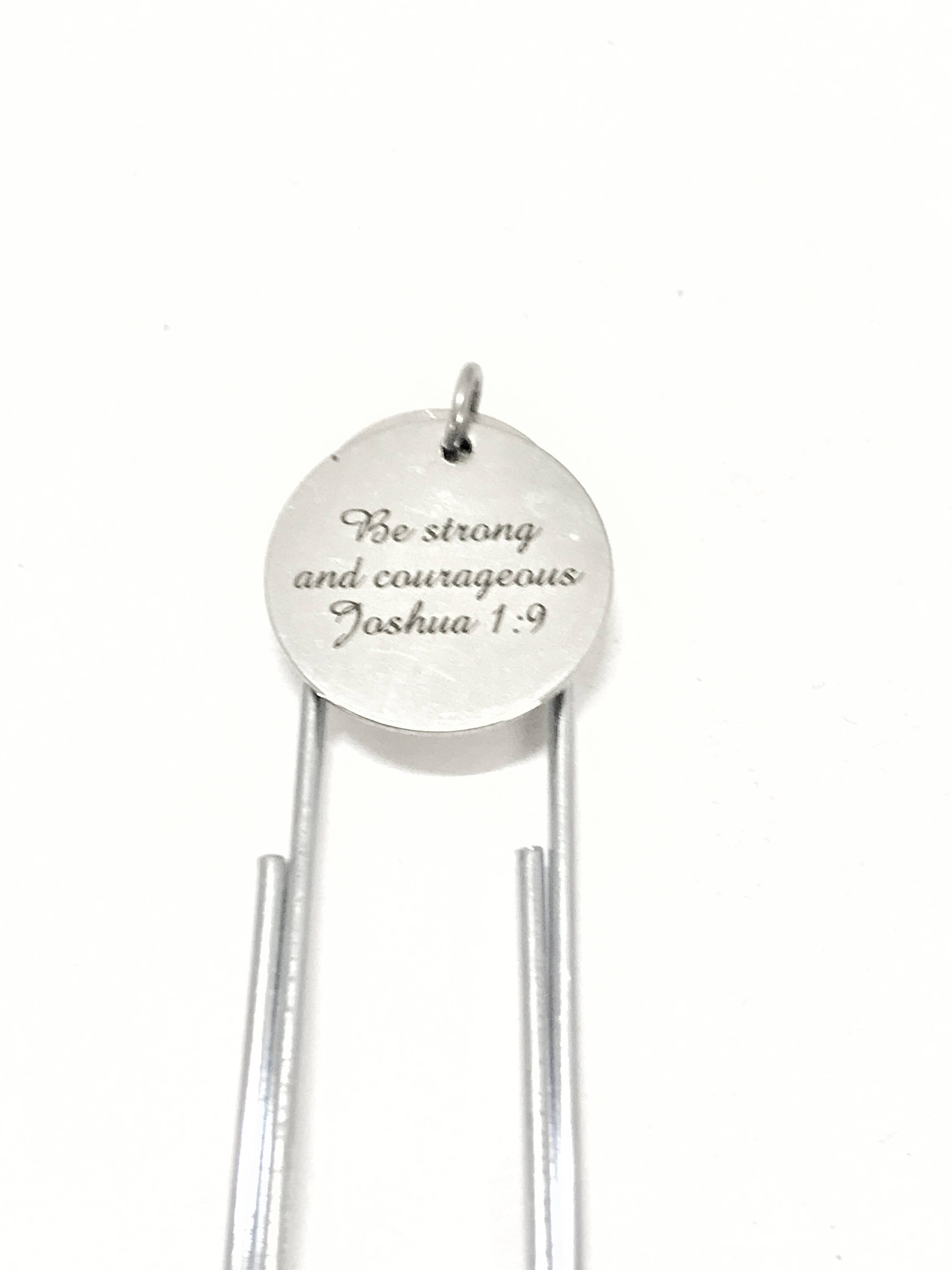 Bible Verse Bookmark, Be Strong And Courageous Bookmark, Planner Paper Clip Bookmark, Bible Bookmark, Scripture Verse Bookmark, Bible Verse
