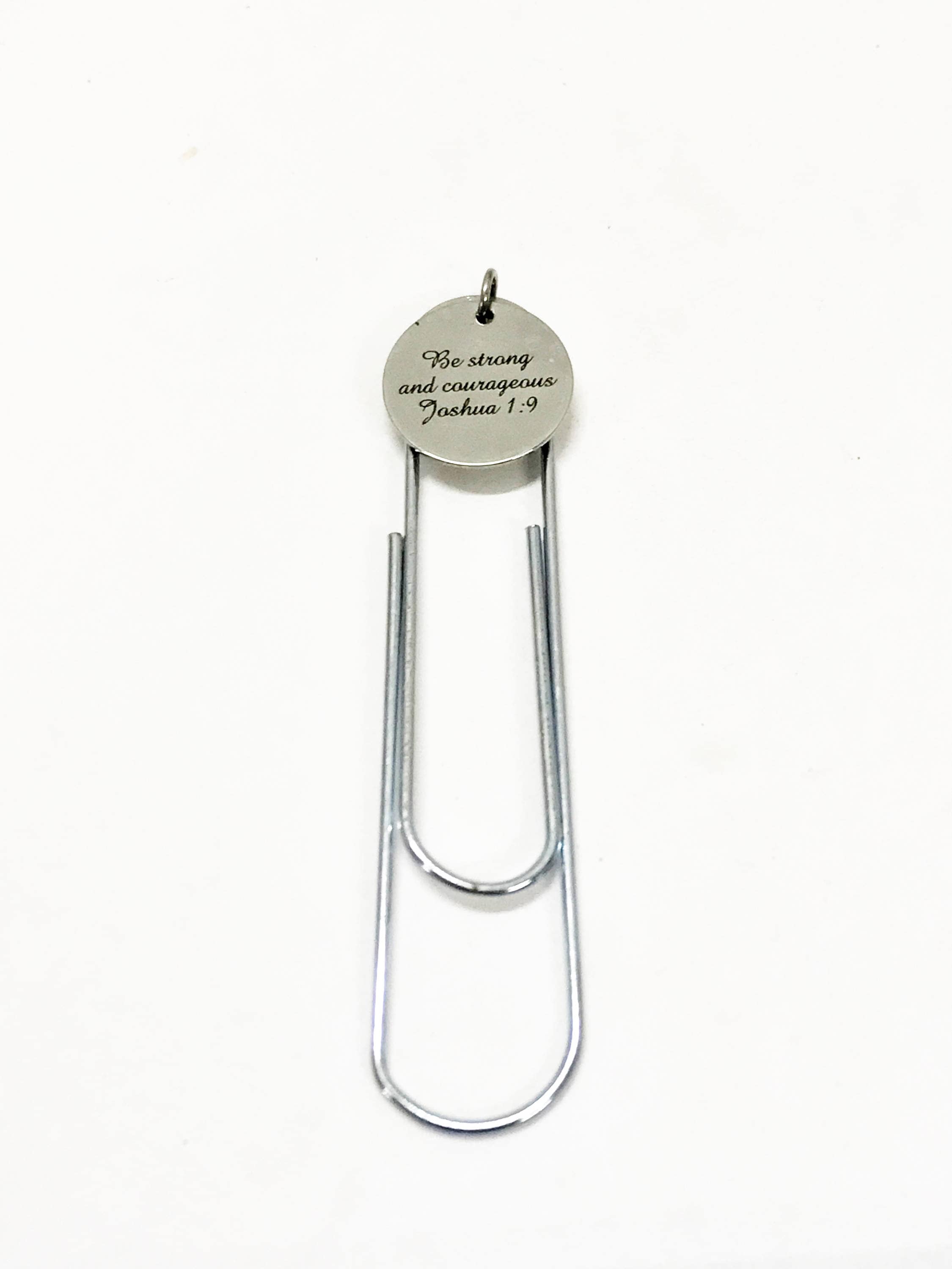 Bible Verse Bookmark, Be Strong And Courageous Bookmark, Planner Paper Clip Bookmark, Bible Bookmark, Scripture Verse Bookmark, Bible Verse