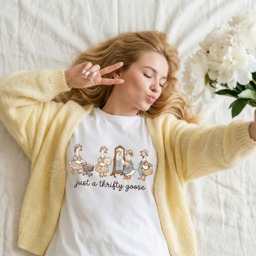 Just A Thrifty Goose Tee - Preorder